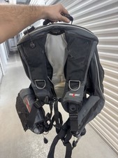 SeaQuest Fusion Black Grey Backpack Buoyancy Vest Size L- Made In USA