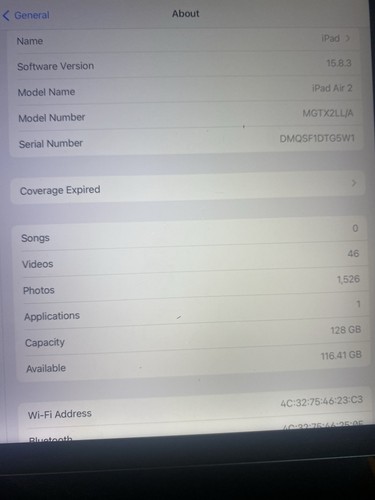 IPAD AIR 2 GEN. 128 GB GRAY EXCELLENT CONDITION - Zdjęcie 7 z 7
