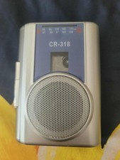 GRACIOSO PORTABLE CASSETTE AM/FM RECORDER COMPACT TAPE PLAYER W/SPEAKER/JACK