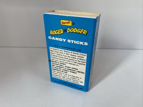 Vintage 1990’s Roger The Dodger Barratt Candy Sticks Box Sweet Wrapper, Comic - Picture 6 of 12
