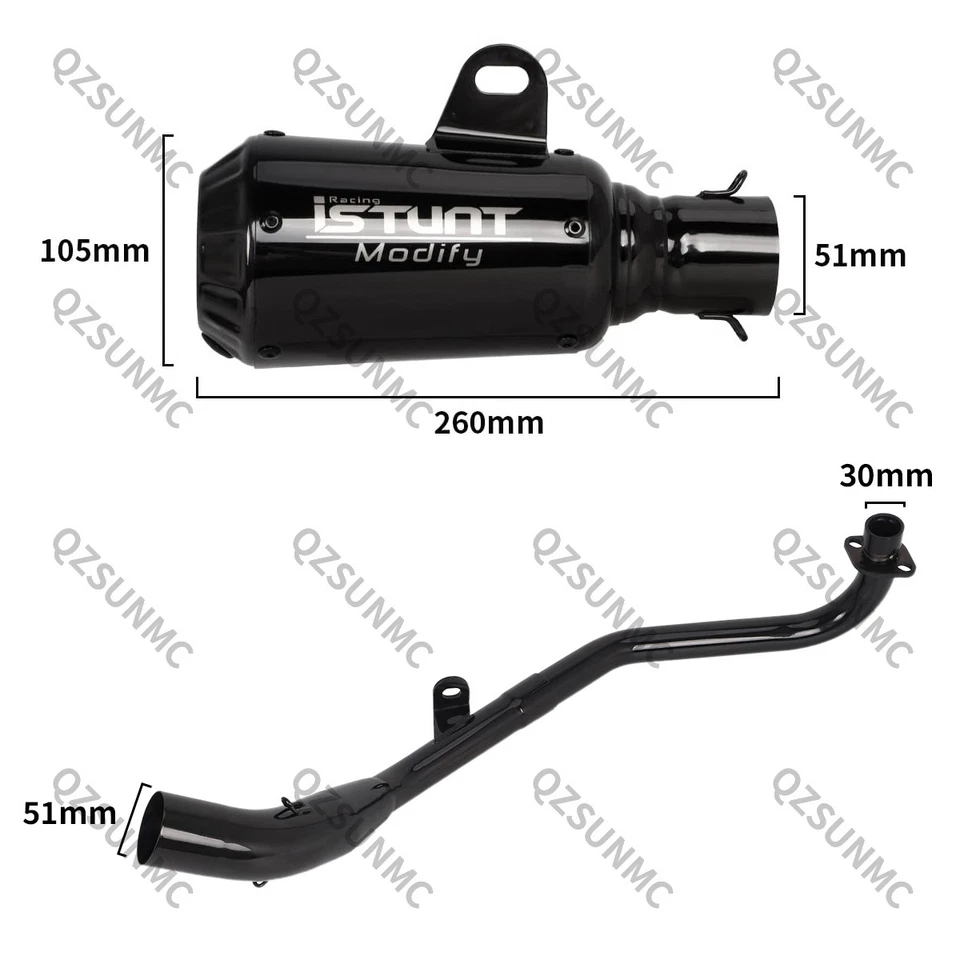 21-25 para Honda Grom 125 Escape Moto Deslizable Silenciador Completo Silenciador Cabezal Foto 4 de 4