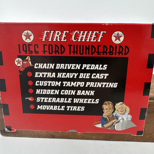 Ford Thunderbird 1956 Chain Driven Pedal Bank Gearbox Texaco Fire Chief Toy NIB - Picture 13 of 17