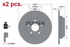 X2 PCS REAR BRAKE DISC ROTOS X2 PCS SET 92327403 TEXTAR I