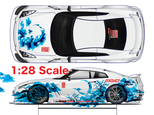 Japanese Cloud Waterslide Decals 1-32-1-28 for Custom RC MODELS Diecast # 573 - Picture 5 of 8