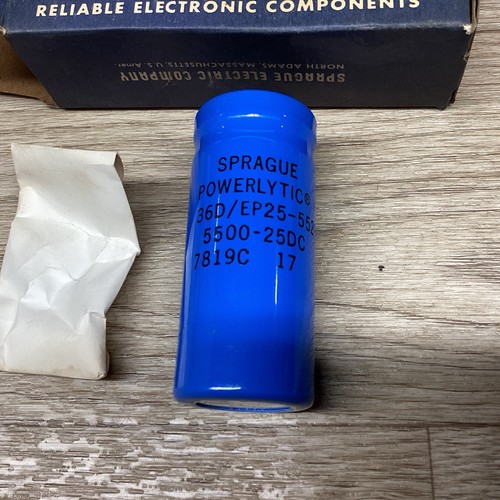 NOS SPRAGUE 36D/EP25-552 5500-25DC CAPACITOR #811PT153*CO - Picture 2 of 4