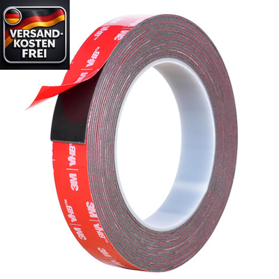 Doppelseitiges Klebeband Extra Stark Wasserfest Hochtemperatur 20mm x 5m