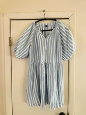 Old navy Gauzy Boho Festival Prairie Peasant Beachy Cotton Striped Mini Dress S
