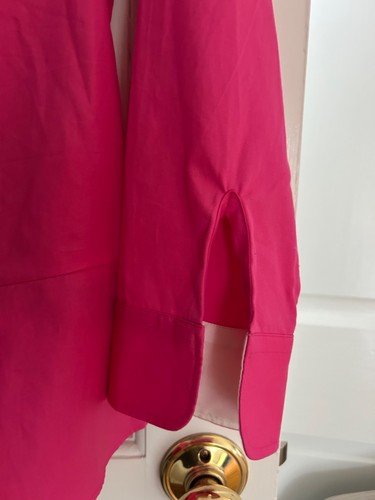 Lauren Ralph Lauren Blouse Women 2 Pink Brunch Coastal Occasion Peplum - Picture 3 of 4