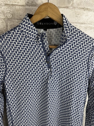 Greyson Golf Youth Boys Wolf Print Mock Neck 1/4 Zip Pullover Size XXL 12 13