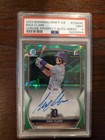 Max Clark 2023 Bowman Chrome Draft Sapphire Green Refractor Auto /99 1st PSA 9