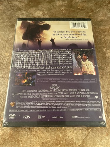 Purple Rain DVD Prince NEW SEALED Snap Case - Picture 2 of 2