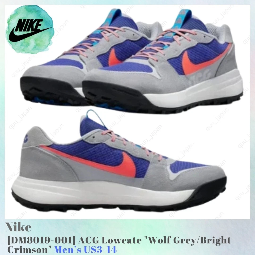 Nike ACG Lowcate Wolf Grey Bright Crimson for Sale | Authenticity