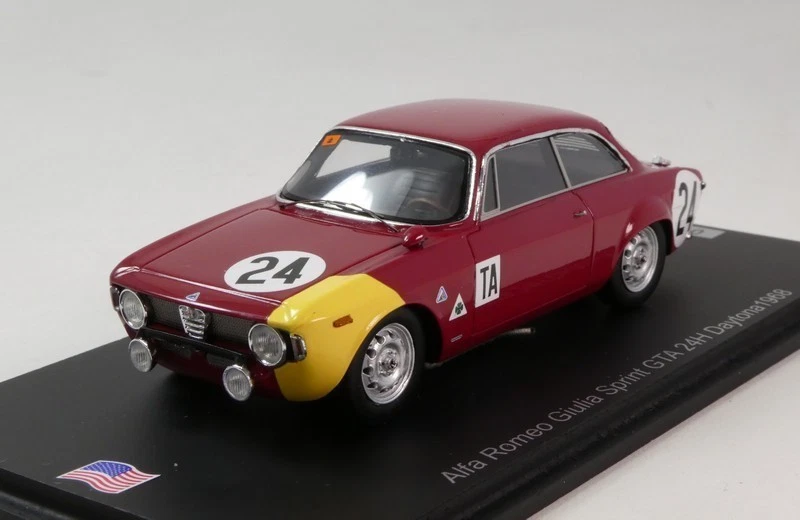 Spark Alfa Romeo Giulia Sprint GTA #24 Cella Zeccoli 24h Daytona 1968 1/43 US376 - Photo 2/3