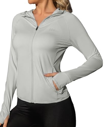Women's UPF 50+ Lightweight Sun Protection Hoodie Jacket Long Sleeve Hiking - Picture 2 of 7