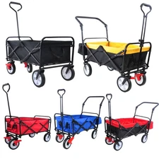 Heavy Duty Folding Collapsible Outdoor Utility Wagon Garden Portable Hand Cart