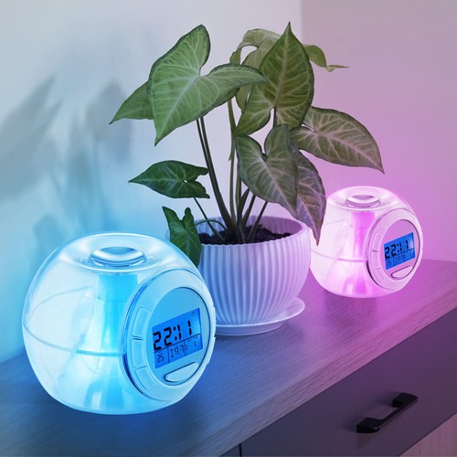 LED Wecker Digital 6 Wecktöne RGB Farbwechsel Datum Temperatur Batterie 3er Set - Bild 4 von 10