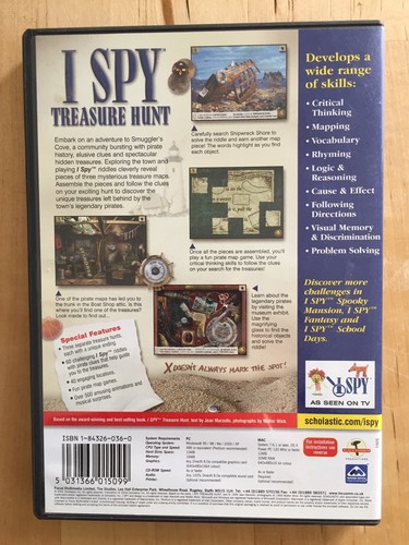 CD-ROM PC/ Mac Scholastic Focus I SPY TREASURE HUNT age 5-10 Brain Building Game - Bild 2 von 3