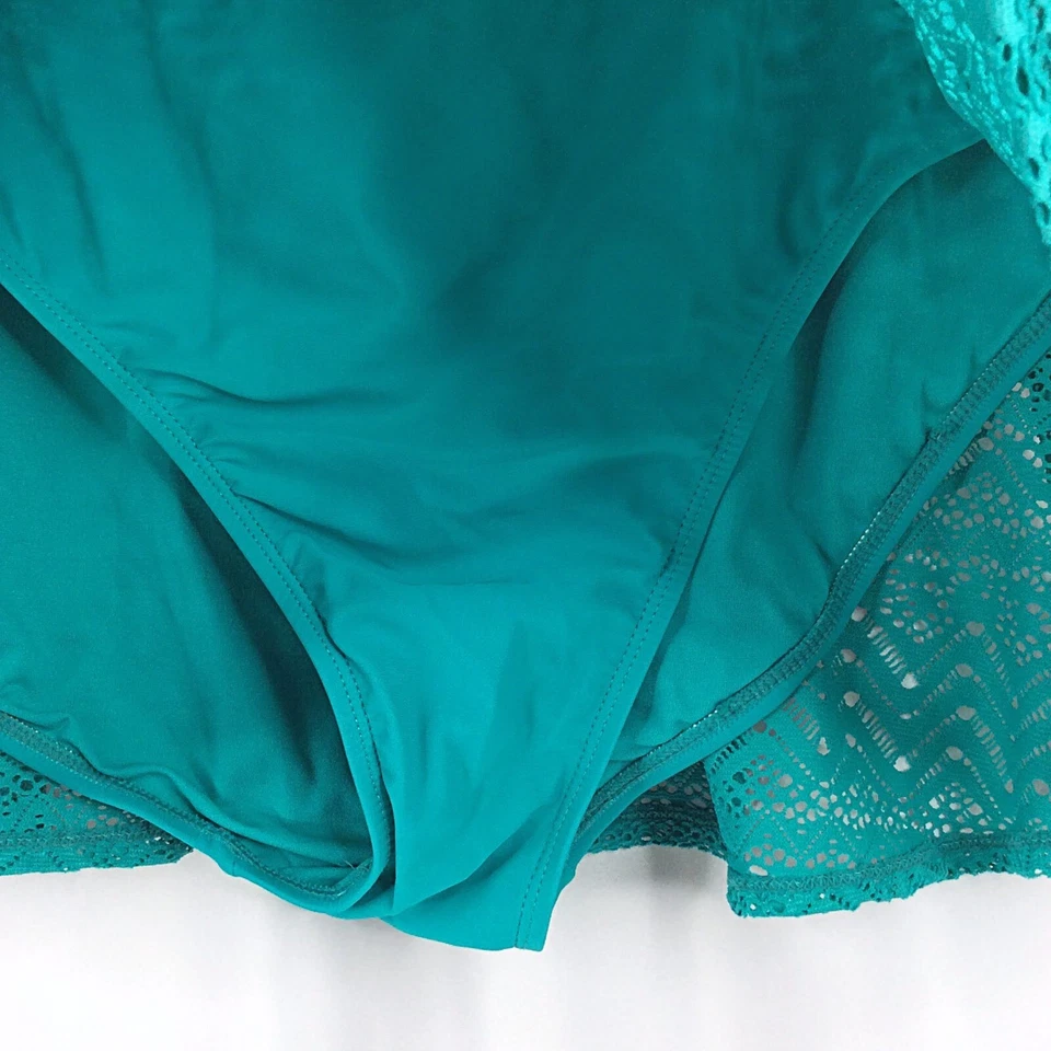 Catalina плавать юбка skort женщин плюс размер 3 X 22W-24W бирюзовый крючком кружева богемное - Изображение 3 из 4