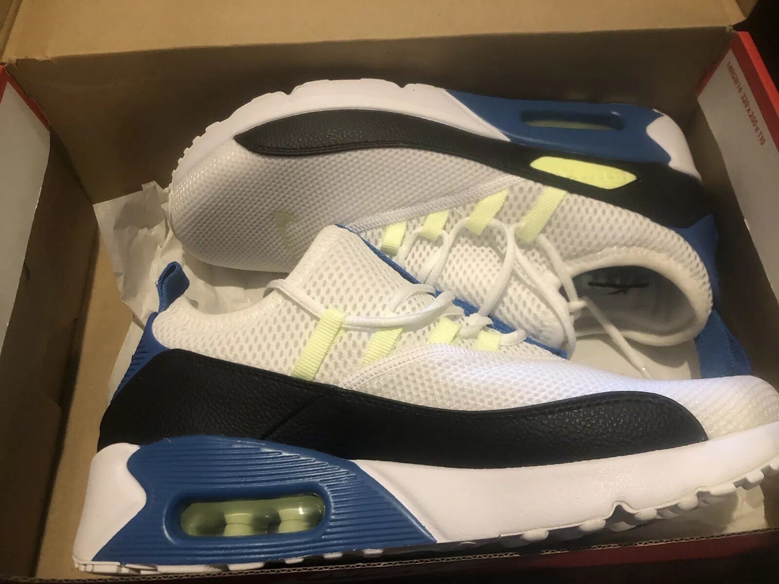 Nike Air Max 90 Ez Women's Size 8 White Black bluee Nebula shoes AO1520102 Nike Air Max 90 Ez Women's Size 8 8 8 White Black bluee Nebula shoes AO1520102 6a091a