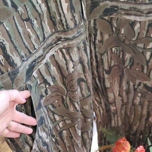 Walls Camouflage Hunting Full Zippered Adjustable Sleeve Sz L Coveralls w Pocket - Picture 5 of 16