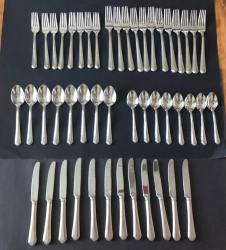 48 Pieces LENOX Archway Stainless Steel Flatware. 18/10
