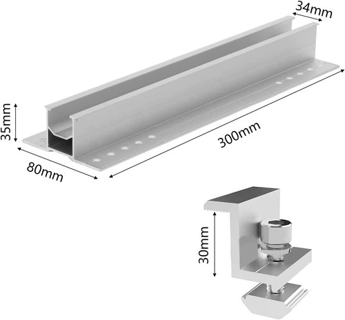 Solarmodule Alu schiene Halterung Trapezblech Flachdach PV Befestigungsschiene - Bild 10 von 37