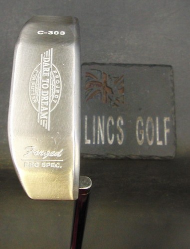 Mizuno Dare To Dream C303 Forged Putter Stahlschaft 90,5 cm Länge gelber Griff