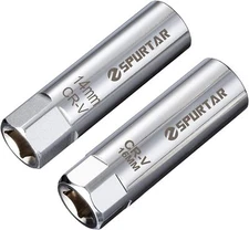 14mm 16mm Spark Plug Socket Set Thin Wall 12-Point 3/8" Drive with Clips