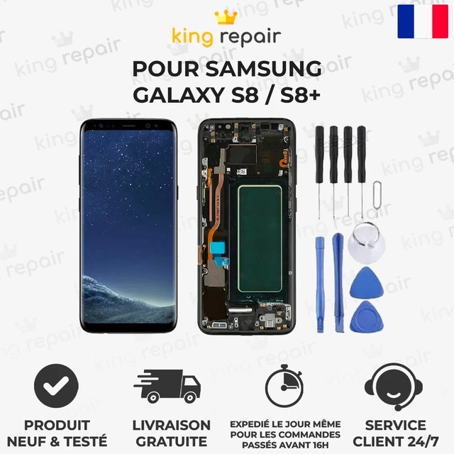 Chassis + Ecran LCD + Vitre pour Samsung Galaxy S8 / S8+ Plus + Kit d'outils Chassis + Ecran LCD + Vitre pour Samsung Galaxy S8 / S8+ Plus + Kit d'outils