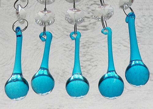 6 hängende Sonnenfänger Kronleuchter Glas Kristalle Deko Prismen Licht Perlen - Bild 179 von 299