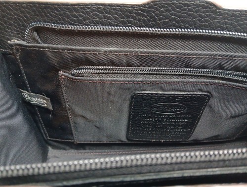 Vintage BRIGHTON Black Pebble Leather Shoulder Bag With Hearts - Picture 7 of 13