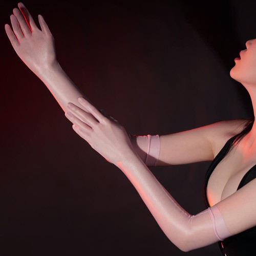 Damen ausgefallen Accessoire Cosplay 5 Finger Handschuhe glänzend Party Verlockung elegante Fäustlinge - Bild 24 von 46