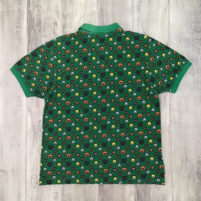 BAPE Milo animal monogram pattern polo shirt Green A Bathing Ape