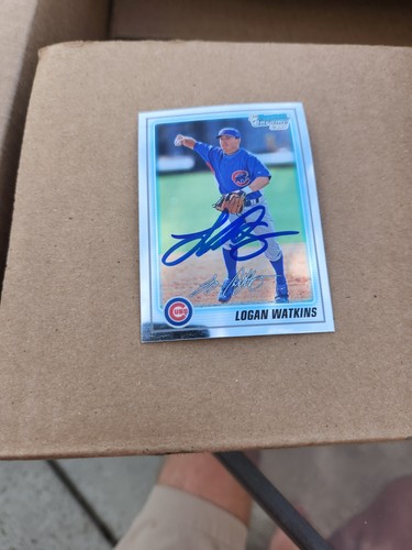 Logan Watkins Signed 2010 Topps Bowman Chrome Rc Autograph Chicago Cubs. BCP11 - Picture 2 of 12