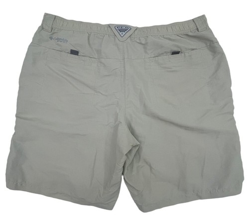Columbia Mens Shorts 40W Omni-Shade Sun Protection Tan Khaki 11” Inseam Hiking - Picture 2 of 12