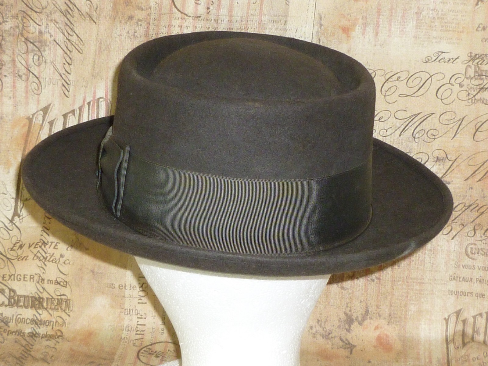 Antique CHAMP Fedora Hat w/box Classic 1940s 1950… - image 5