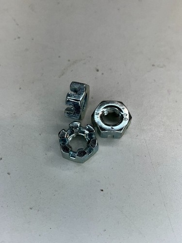 M10 Castle Slotted Nuts Pack of 10 Thin Zinc Plated BZP 10mm Thread Hexagonal - Picture 22 of 24