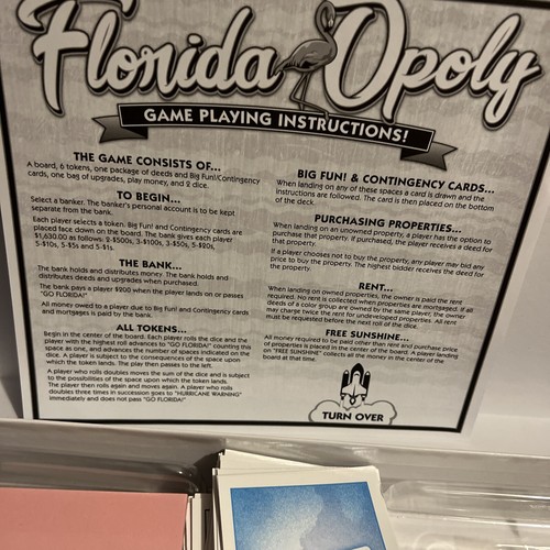FloridaOpoly Sunshine State Monopoly Board Game Brand made in USA EUC - Picture 7 of 7