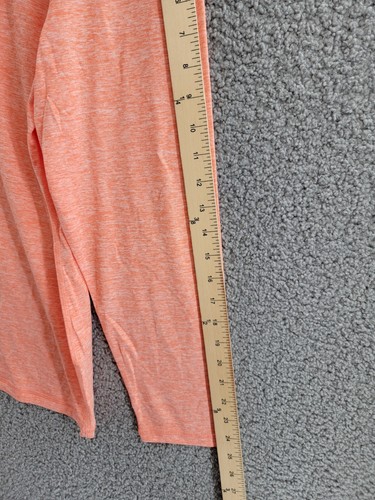 ID Ideology Essentials Quarter-Zip Top Women's XXL Resort Coral Heather Pullover - Picture 5 of 17