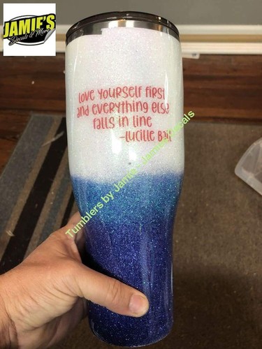 Lucille Ball Strong Glitter Tumbler - Glitter Tumbler - Bling Tumbler -Made to O - Picture 2 of 2