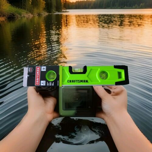 Craftsman 9" Torpedo Level .Magnetic. Hi Visibility Green Color - Picture 3 of 5