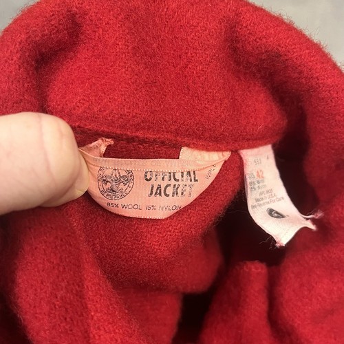 Chaqueta Oficial Botón Lana Roja Vintage Boy Scouts America Talla 42 EE. UU. Envejecida - Imagen 10 de 13
