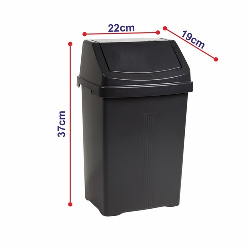8 Litre Plastic Swing Bin Home / Office / Kitchen / Garden Rubbish Waste Dustbin - Picture 32 of 64