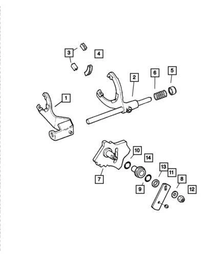 Palanca de transferencia delantera genuina Mopar 2002-2005 Dodge Ram 1500 05137798AB Foto 4 de 4