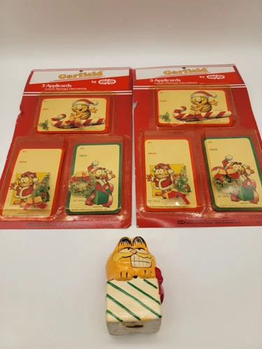 Vintage Garfield Christmas Holiday Gift Tags Lot 