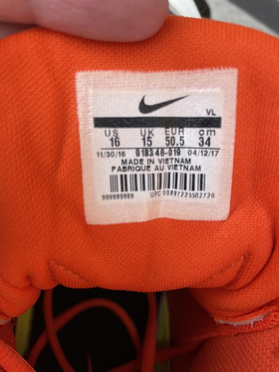 Nike Force Savage Football Cleats 918346-019 Shoes Black Orange Mens Sz 17 NWOT ? Nike Force Savage Football Cleats Shoes 918346-019 Black  main image 4