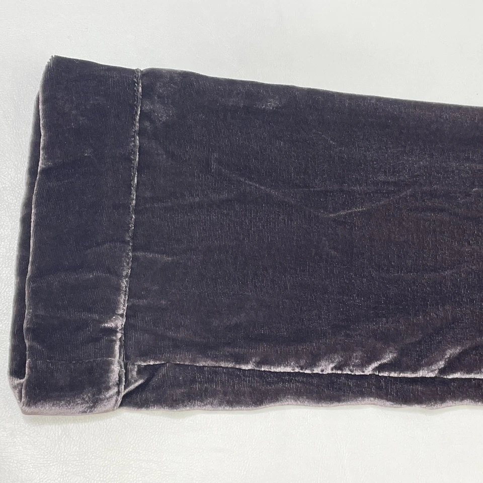 Garnet Hill Blouse Top NWOT Size 8 Velvet Sequin Embellished Tie Hem Gray — 第 3/4 张图片