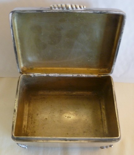 ANTIGUA CAJA PESADA POLACA 800 PLATA SUGAR ETROG DE WLADYSLAW ROGALSKI -484 gramos - Imagen 7 de 12