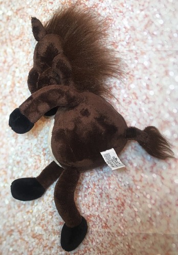 Vtg Brown RUSS Harry The Horse Plush 17” Stuffed Animal Toy Cream Heart Pony - Picture 2 of 6