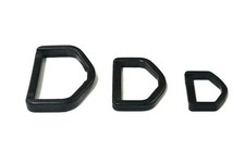 Black Plastic D-Rings 25mm 40mm 50mm For Webbing Straps Crafts x10 x25 x50 x100